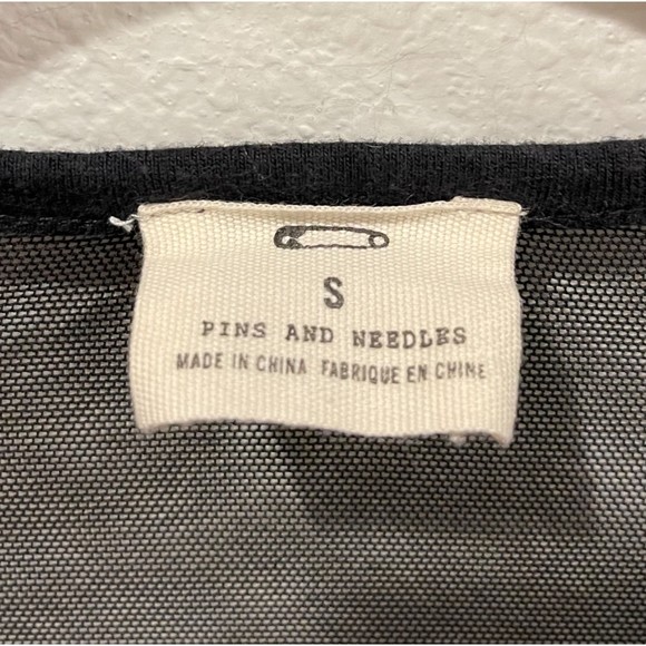 PINS AND NEEDLES Sleeveless Striped Mech Tan Black Tank Top - Picture 3 of 6